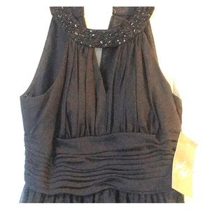 Black chiffon dress